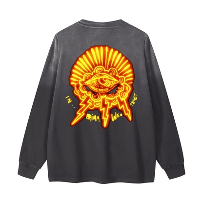 Gradient Washed Long Sleeve T-Shirt