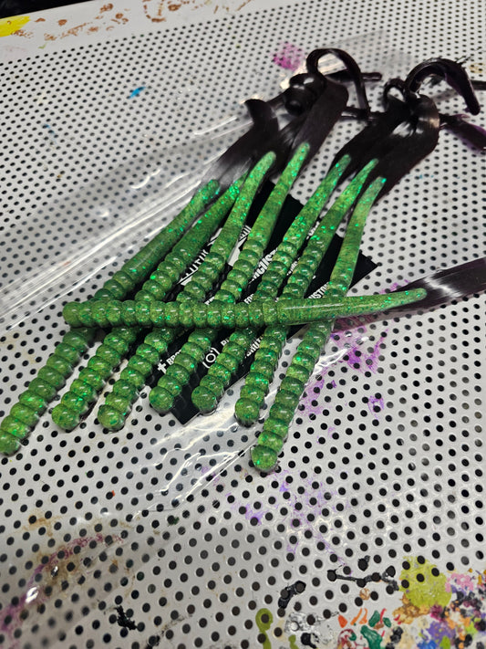 Open Pour Ribbon Worm 10"-"NEO-GREEN"