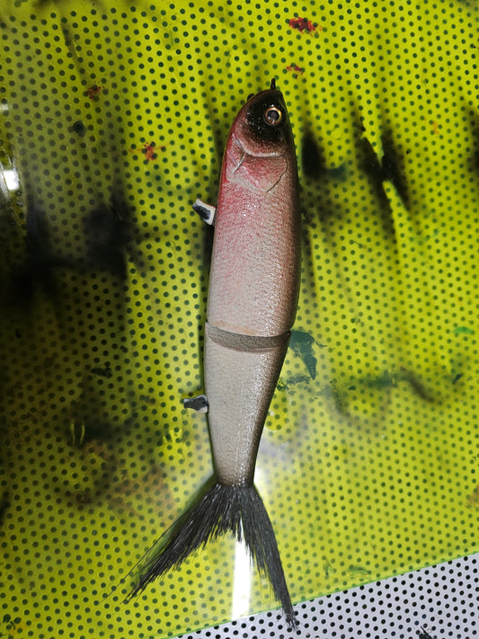 No Label Acid Drop Glide Bait-"Blood Runner"
