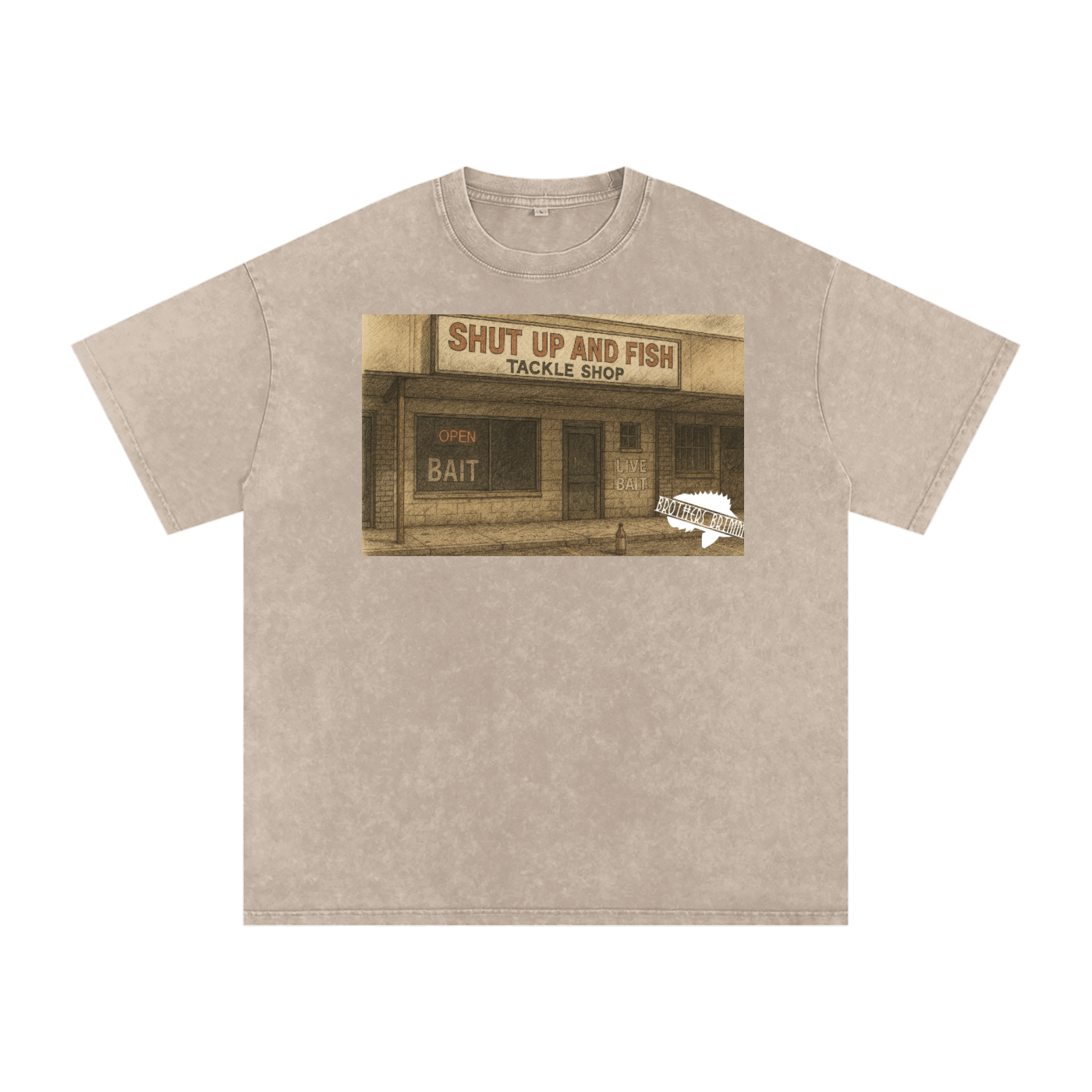 Snow Washed Oversized Cotton T-Shirt