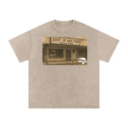 Snow Washed Oversized Cotton T-Shirt