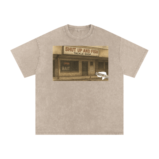 Snow Washed Oversized Cotton T-Shirt