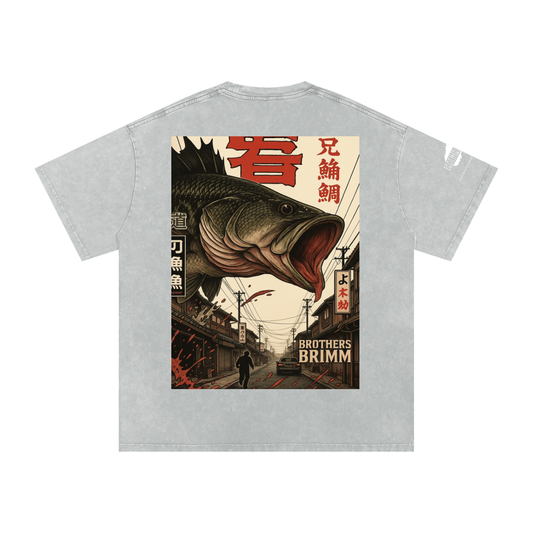 Snow Washed Oversized Cotton T-Shirt