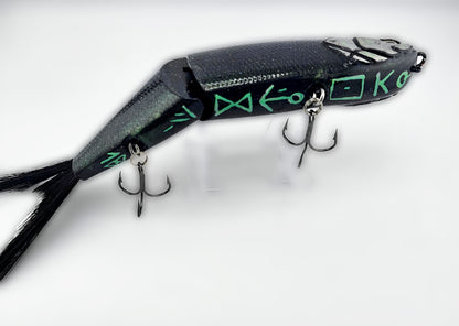 No Label Acid Drop Glide Bait-"Dark Star"