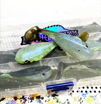 3in FATTY SHAD- "Natty Green Shad"